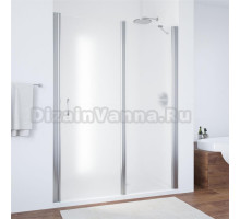Душевая дверь в нишу Vegas Glass EP-F-1 155 08 10 R профиль глянцевый хром, стекло сатин