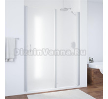 Душевая дверь в нишу Vegas Glass EP-F-1 155 07 10 R профиль матовый хром, стекло сатин