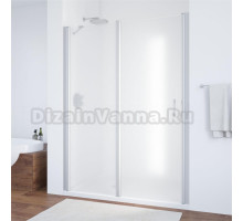 Душевая дверь в нишу Vegas Glass EP-F-1 155 07 10 L профиль матовый хром, стекло сатин