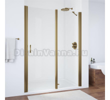 Душевая дверь в нишу Vegas Glass EP-F-1 155 05 01 R профиль бронза, стекло прозрачное