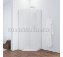 Душевой уголок Vegas Glass AFA-Pen 90 01 10 R профиль белый, стекло сатин