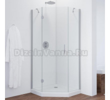 Душевой уголок Vegas Glass AFA-Pen 90 07 01 L профиль матовый хром, стекло прозрачное