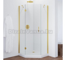 Душевой уголок Vegas Glass AFA-Pen 90 09 01 L профиль золото, стекло прозрачное