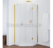 Душевой уголок Vegas Glass AFA-Pen 90 09 10 R профиль золото, стекло сатин