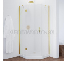 Душевой уголок Vegas Glass AFA-Pen 90 09 10 L профиль золото, стекло сатин
