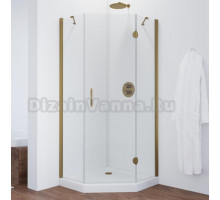 Душевой уголок Vegas Glass AFA-Pen 90 05 01 R профиль бронза, стекло прозрачное