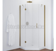 Душевой уголок Vegas Glass AFA-Pen 90 05 10 L профиль бронза, стекло сатин