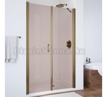 Душевая дверь в нишу Vegas Glass EP-F-2 115 05 05 L профиль бронза, стекло бронза