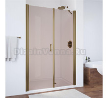 Душевая дверь в нишу Vegas Glass EP-F-2 120 05 05 L профиль бронза, стекло бронза