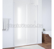 Душевая дверь в нишу Vegas Glass EP-F-2 120 01 10 L профиль белый, стекло сатин