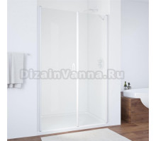 Душевая дверь в нишу Vegas Glass EP-F-2 125 01 01 L, профиль белый, стекло прозрачное