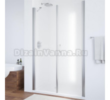 Душевая дверь в нишу Vegas Glass EP-F-2 125 08 10 R профиль глянцевый хром, стекло сатин