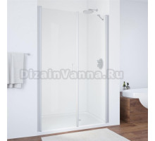 Душевая дверь в нишу Vegas Glass EP-F-2 125 07 01 L профиль матовый хром, стекло прозрачное