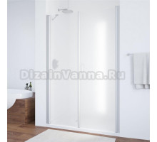 Душевая дверь в нишу Vegas Glass EP-F-2 125 07 10 R профиль матовый хром, стекло сатин