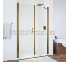 Душевая дверь в нишу Vegas Glass EP-F-2 125 05 01 L профиль бронза, стекло прозрачное