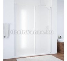 Душевая дверь в нишу Vegas Glass EP-F-2 185 01 10 L профиль белый, стекло сатин