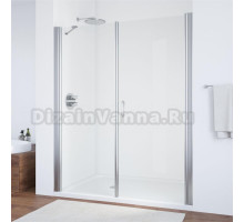 Душевая дверь в нишу Vegas Glass EP-F-2 185 08 01 R профиль глянцевый хром, стекло прозрачное