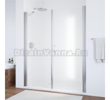 Душевая дверь в нишу Vegas Glass EP-F-2 185 08 10 R профиль глянцевый хром, стекло сатин