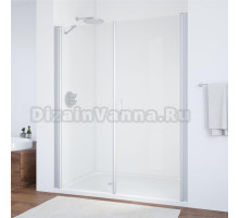 Душевая дверь в нишу Vegas Glass EP-F-2 185 07 01 R профиль матовый хром, стекло прозрачное