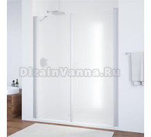 Душевая дверь в нишу Vegas Glass EP-F-2 185 07 10 R профиль матовый хром, стекло сатин