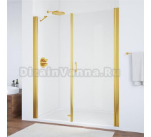 Душевая дверь в нишу Vegas Glass EP-F-2 185 09 01 R профиль золото, стекло прозрачное