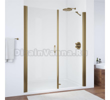 Душевая дверь в нишу Vegas Glass EP-F-2 185 05 01 L профиль бронза, стекло прозрачное