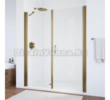 Душевая дверь в нишу Vegas Glass EP-F-2 185 05 01 R профиль бронза, стекло прозрачное