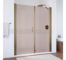 Душевая дверь в нишу Vegas Glass EP-F-2 185 05 05 L профиль бронза, стекло бронза