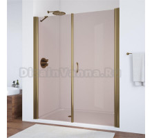 Душевая дверь в нишу Vegas Glass EP-F-2 185 05 05 R профиль бронза, стекло бронза