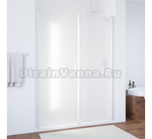 Душевая дверь в нишу Vegas Glass EP-F-2 180 01 10 L профиль белый, стекло сатин