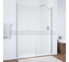 Душевая дверь в нишу Vegas Glass EP-F-2 180 07 01 L профиль матовый хром, стекло прозрачное