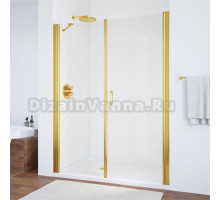 Душевая дверь в нишу Vegas Glass EP-F-2 180 09 01 R профиль золото, стекло прозрачное