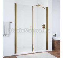 Душевая дверь в нишу Vegas Glass EP-F-2 180 05 01 L профиль бронза, стекло прозрачное