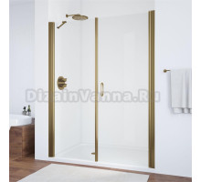 Душевая дверь в нишу Vegas Glass EP-F-2 180 05 01 R профиль бронза, стекло прозрачное