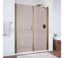 Душевая дверь в нишу Vegas Glass EP-F-2 180 05 05 L профиль бронза, стекло бронза