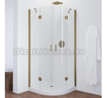 Душевой уголок Vegas Glass AFS 80 05 01 профиль бронза, стекло прозрачное