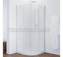 Душевой уголок Vegas Glass AFS 0090 01 01 профиль белый, стекло прозрачное