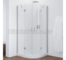 Душевой уголок Vegas Glass AFS 100 07 01 профиль матовый хром, стекло прозрачное