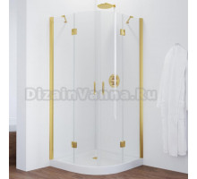 Душевой уголок Vegas Glass AFS 0100 09 01 профиль золото, стекло прозрачное