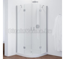 Душевой уголок Vegas Glass AFS 110 07 01 профиль матовый хром, стекло прозрачное