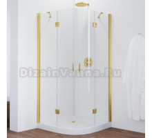 Душевой уголок Vegas Glass AFS 0110 09 01 профиль золото, стекло прозрачное