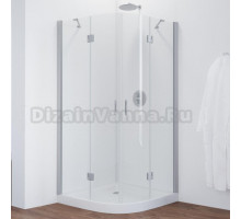 Душевой уголок Vegas Glass AFS 120 07 01 профиль матовый хром, стекло прозрачное
