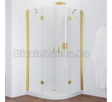 Душевой уголок Vegas Glass AFS 0120 09 01 профиль золото, стекло прозрачное