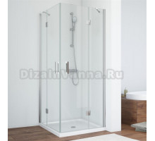 Душевой уголок Vegas Glass AFA 080 08 01 профиль глянцевый  хром, стекло прозрачное