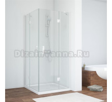 Душевой уголок Vegas Glass AFA 090 01 01 профиль белый, стекло прозрачное