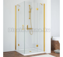 Душевой уголок Vegas Glass AFA 090 09 01 профиль золото, стекло прозрачное