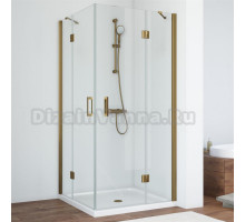Душевой уголок Vegas Glass AFA 90 05 01 профиль бронза, стекло прозрачное