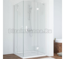 Душевой уголок Vegas Glass AFA 100 01 01 профиль белый, стекло прозрачное