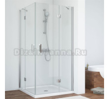 Душевой уголок Vegas Glass AFA 100 08 01 профиль глянцевый  хром, стекло прозрачное