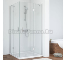 Душевой уголок Vegas Glass AFA 100 07 01 профиль матовый хром, стекло прозрачное